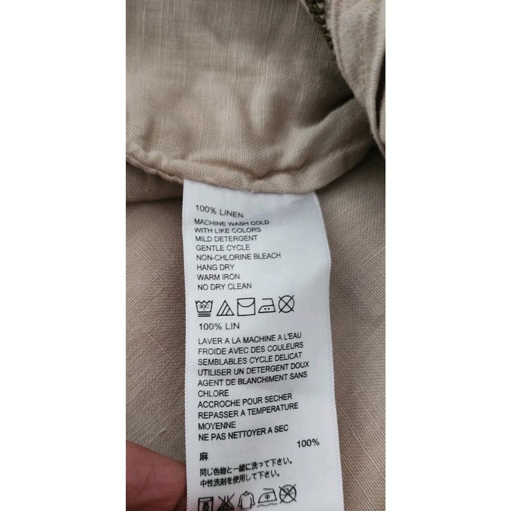 Tommy Bahama Two Palms Seamed Jacket Women Linen Tan Khaki Beige Full Zip Small - Picture 6 of 6